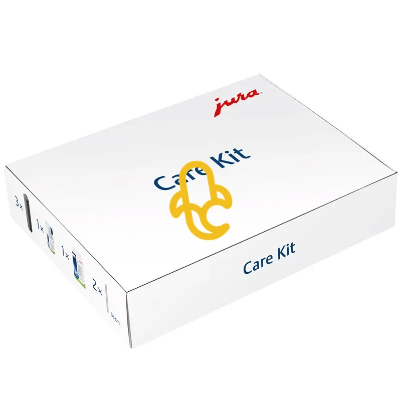 Čisticí sada se třemi vodními filtry Jura Claris Smart+, 90 g třífázových čisticích tablet a dvěma 360 mm dlouhými silikonovými hadicemi pro kávovary Jura.