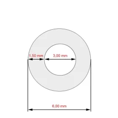 Silikonová hadice pro kávovary 3,0x1,50x25mm