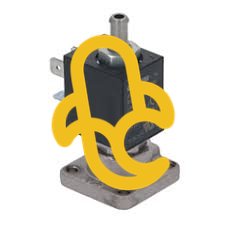 Třícestný elektromagnetický ventil s výstupy zespodu pro kávovary Breville/Sage