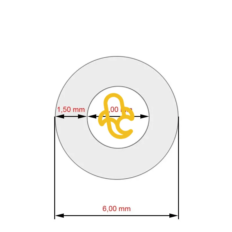 Silicone hose 3x1,5x285mm for Jura coffee machines