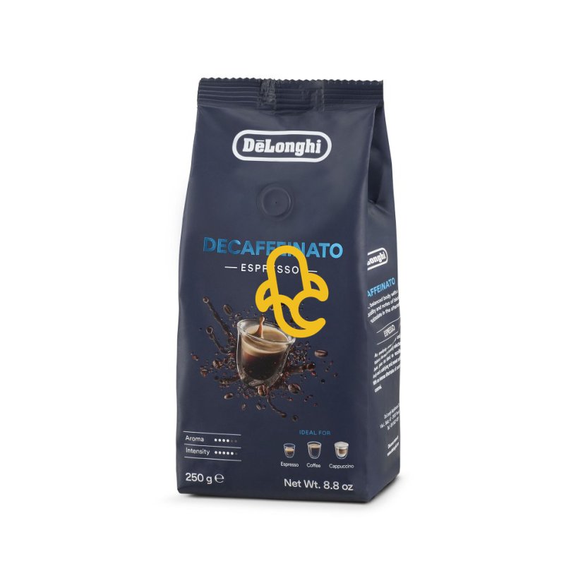 Káva zrnková bezkofeinová Delonghi 250g