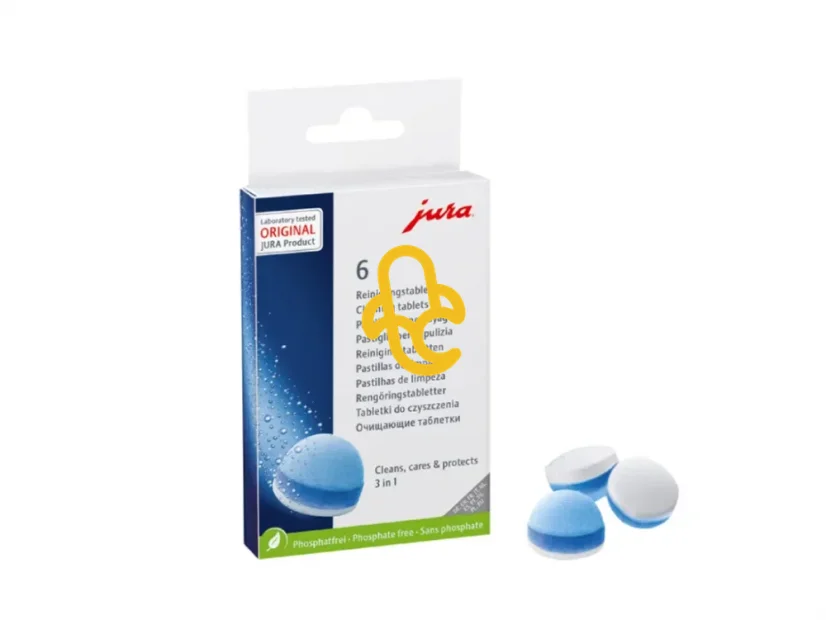Tablety čistiace 3-fázové 6ks pre kávovary Jura