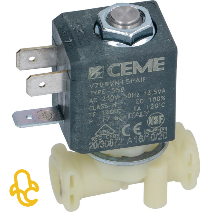 Elektromagnetický ventil dvojcestný OLENOID VALVE CEME 2-WAY 230V