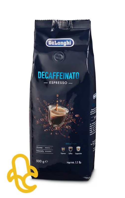 Káva zrnková bezkofeinová Delonghi 500g